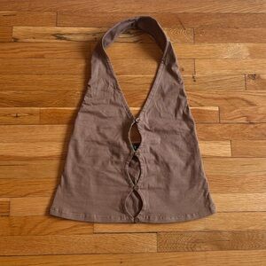 MOCHA BROWN WOMENS XS HALTER HOP